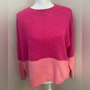 CeCe Pink Knit Crew Neck Sweater